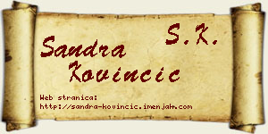 Sandra Kovinčić vizit kartica